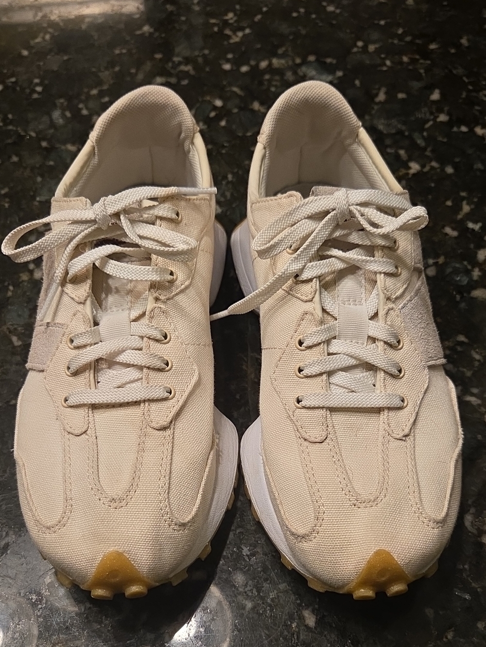 New Balance Beige and Tan Women's Sneakers - Picture 2 of 6